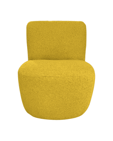 Fauteuil bouclette jaune