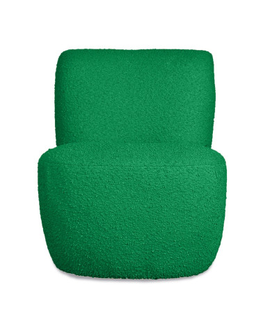 Fauteuil bouclette vert feuille