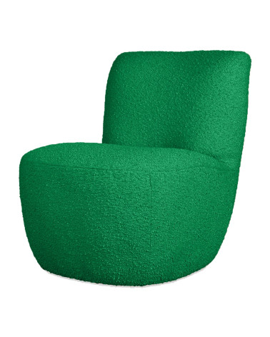 Fauteuil bouclette vert feuille