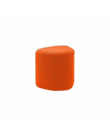 Tabouret tissu bouclette orange