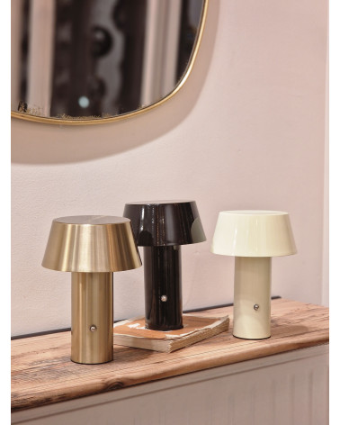 Lampe sans fil noir brillant rechargeable