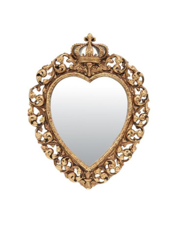 Miroir Ex-Voto couronne doré