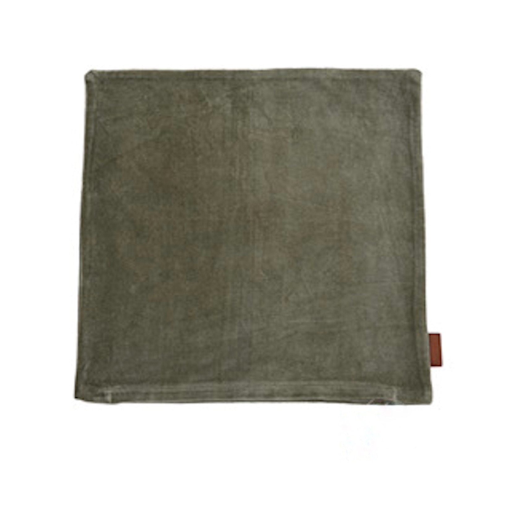 Coussin en velours 50x50 cm - Vert bronze