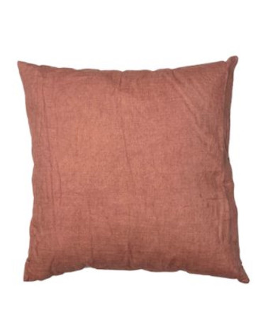 Coussin en lin 50x50 cm - Vieux rose