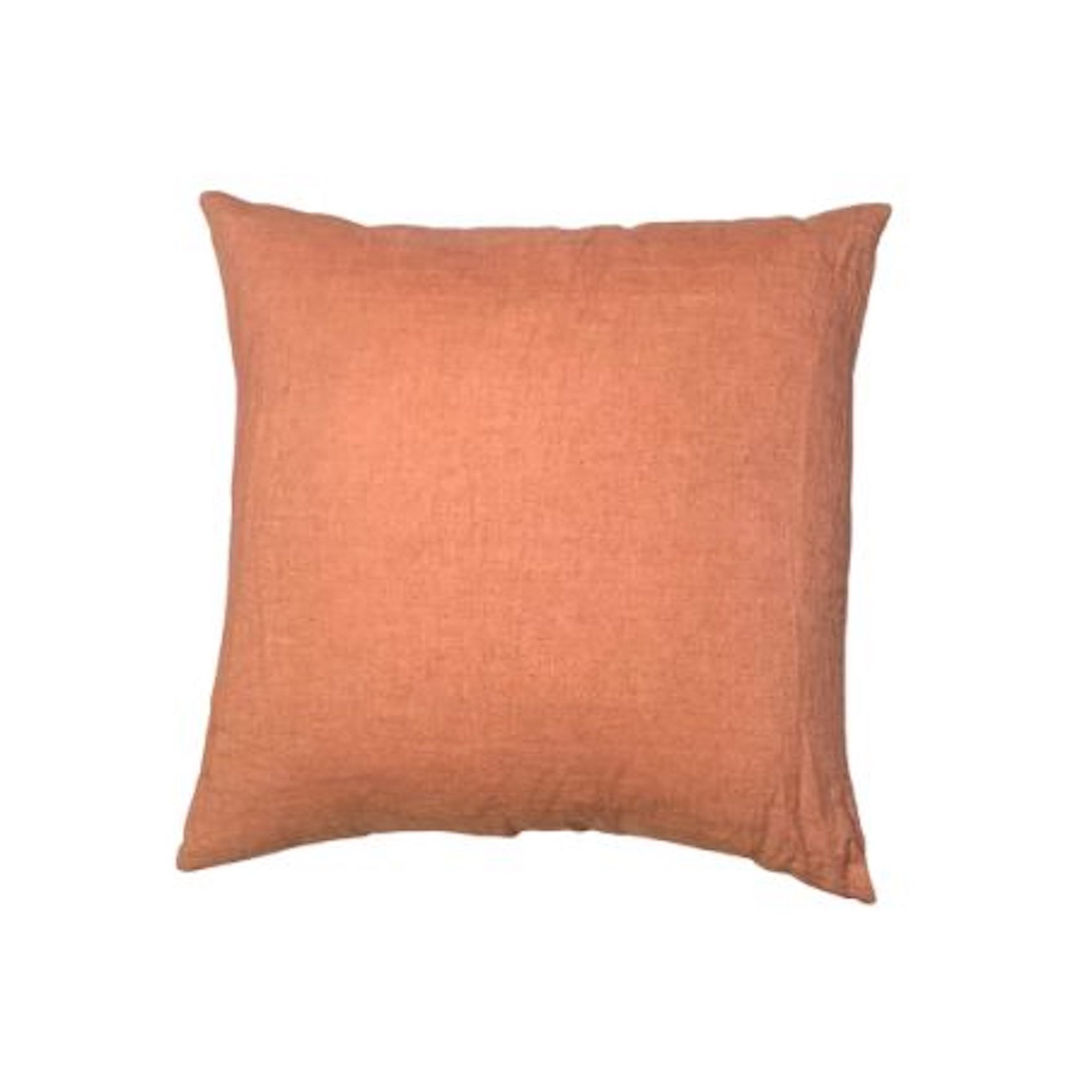 Coussin en lin 50x50 cm - Corail